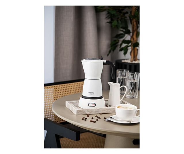 Cafetiera electrica pentru moka Camry CR 4415W, Capacitate 300 ml