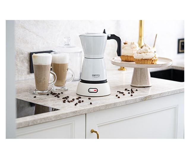 Cafetiera electrica pentru moka Camry CR 4415W, Capacitate 300 ml