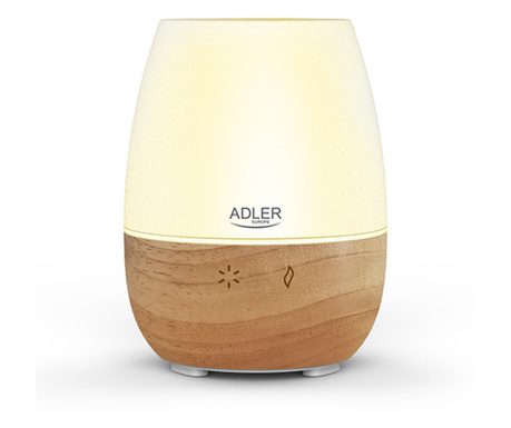 Difuzor de arome cu ultrasunete Adler AD 7967, 130 ml, lumina ambientala 7 culori
