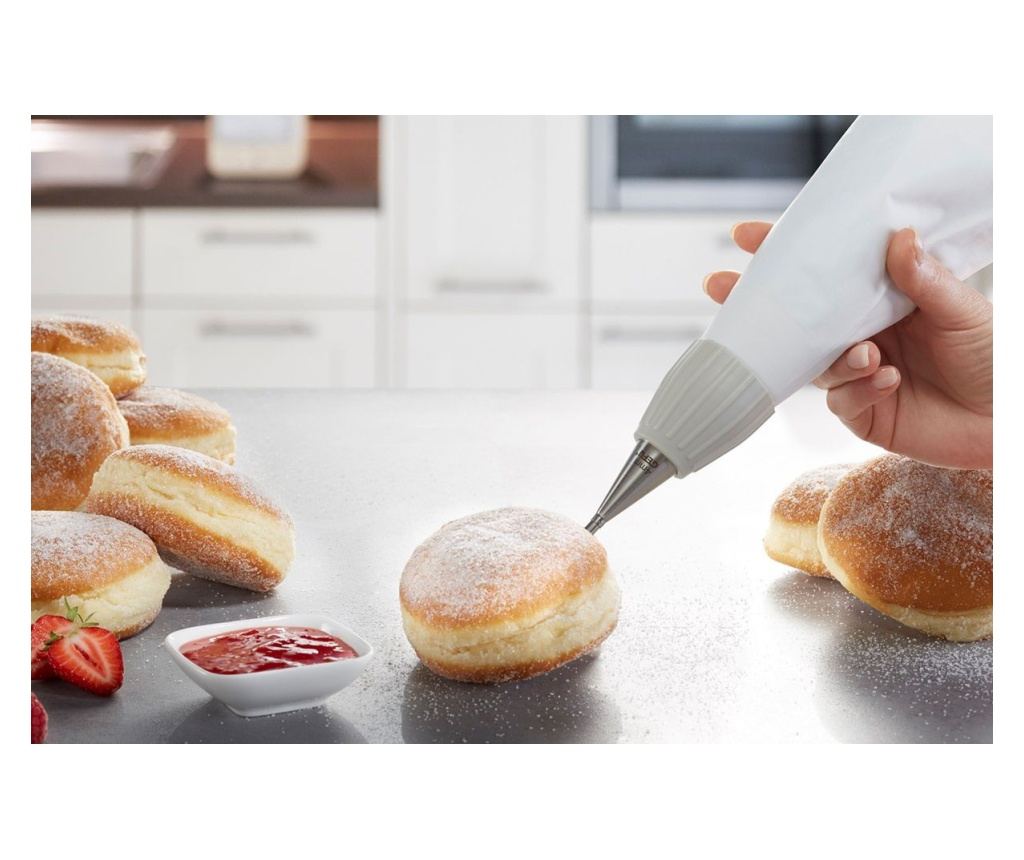 Комплект за украса на торта, Gefu, Памук/Неръждаема стомана, 34,5 x 23,5 x 5 см, Бяло/Сребристо 34.5x23.5x5 cm - 2