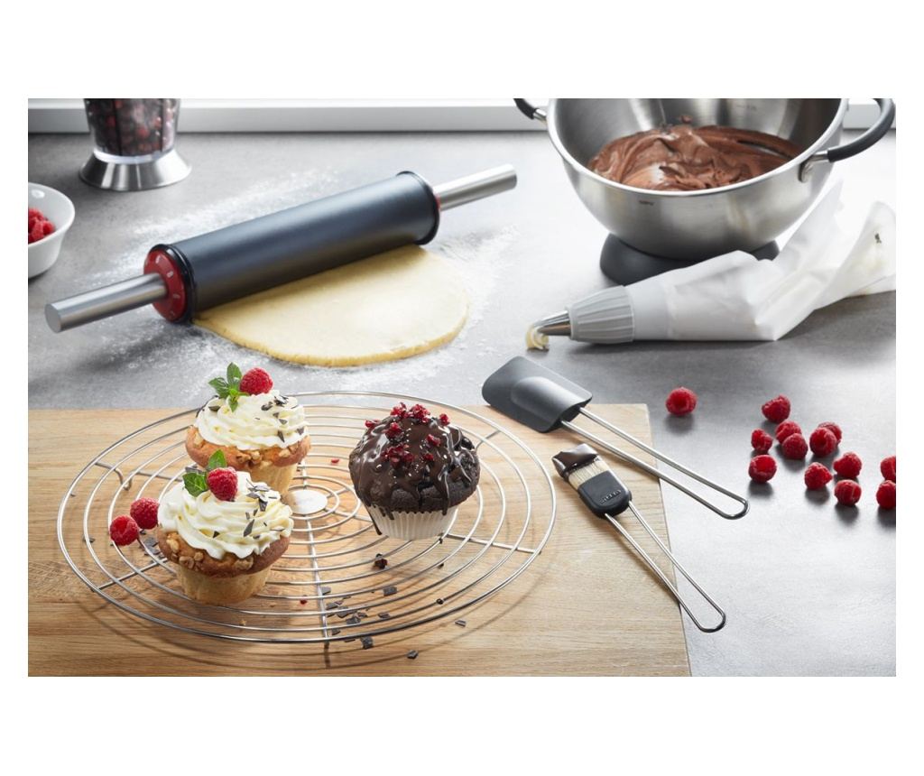 Комплект за украса на торта, Gefu, Памук/Неръждаема стомана, 34,5 x 23,5 x 5 см, Бяло/Сребристо 34.5x23.5x5 cm - 5