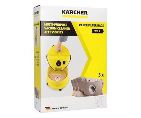 Set de 5 saci de hartie pentru aspirator Karcher 6.904-322.0 Original