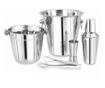 Kinghoff KH 1389 Set Cocktail, 4 piese, Pahar de măsurare, Clești, Oțel inoxidabil