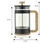 Френска преса за кафе Klausberg KB 7680, 0.600 l, Стъкло, Черен/Кафяв