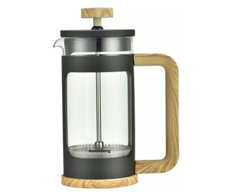 Френска преса за кафе Klausberg KB 7679, 350 ml, Стъкло, Черен/Кафяв