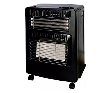 Печка за отопление газ+електричество Elite EGERH-1218, 4200W, 3 степени, Инфрачервени керамични плочи, Черен
