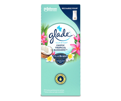 Glade rezervă pentru aparat electric touch&fresh cu aromă Tropical Blossoms, 10 g