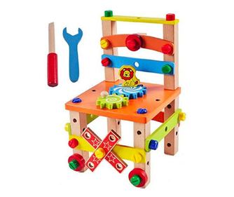 Joc de asamblat banc cu scule, Lion, din lemn
