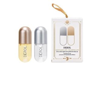 Комплект бузе 2 Lip Plump, Derol, Plumping Ден и Нощ, cu Ghimbir