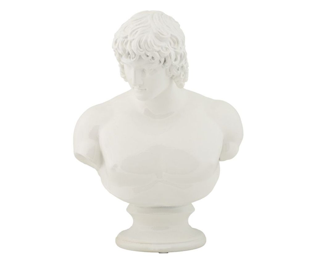 Dekorációs szobor, fehér, 19 cm