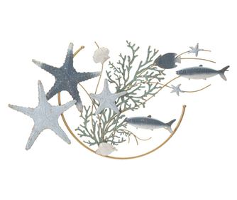 Decorațiune de perete, panou de fier stea de mare cm 95,3x5x53,3