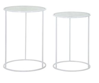 MASĂ ALBĂ HARTS COPPIA CM Ø 43X60-38X55