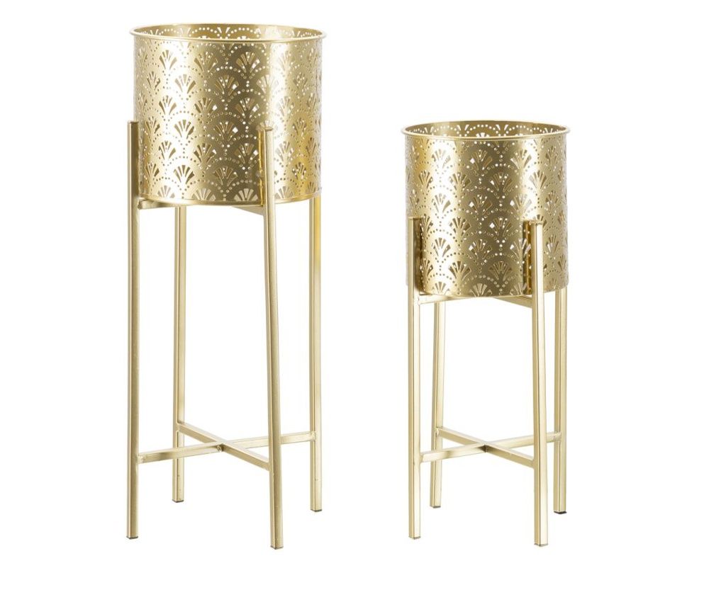 Váza tartó golvy szett 2db cm ø 21x52-19x42