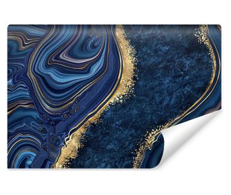 Fototapeta Modré mramorové třpytky s módním 3D efektem ideální do obývacího pokoje  180x120cm