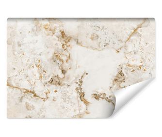 Fototapet efect placa de marmura, culori moderne, auriu si bej pentru living, pentru  368x254cm