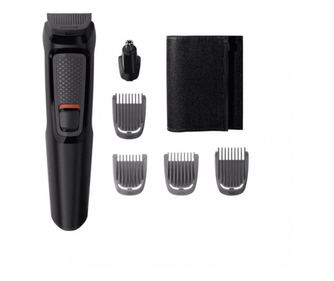 Trimmer 6 în 1 Philips MG3710/15, Multifuncțional, 60 min. Lucru, Lame cu autoascuțire, Accesorii, Negru