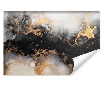 Fototapet marmura neagra si aurie, stil glamour, modern, pentru sufragerie pentru d  300x210