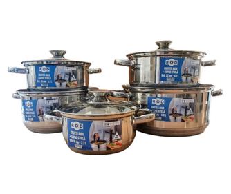 ROD SET OALE INOX CU CAPAC DE STICLA 10PCS