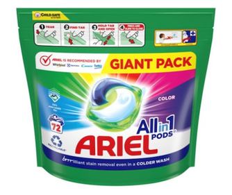 ARIEL ALLIN1 PODS DETERGENT CAPSULE COLOR 72BUC