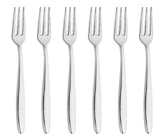 Set 6 furculite pentru prajituri INOXRIV ANNIE, otel inoxidabil 18/10, L15cm, grosime 3mm, finisaj lucios
