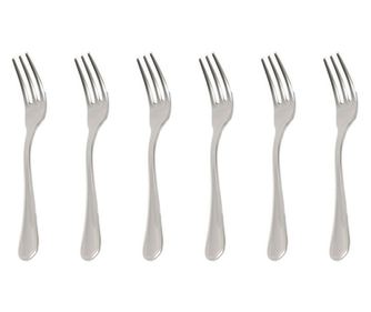Set 6 furculite desert INOXRIV YORK, inox 18/0, grosime 2mm, finisaj lucios