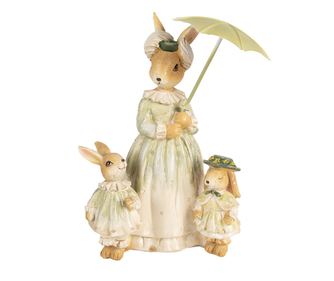 Velikonočni zajček figurica Polyresin 16x11x21 cm
