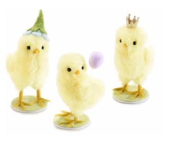 Set od 3 Puisori tekstilne figurice 4x4,5x10 cm