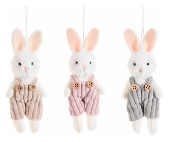 3 db-os Szövet Nyuszi figura szett, 5x3x15 cm