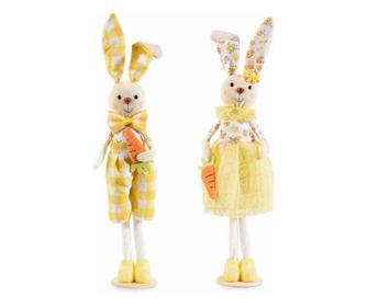 Set od 2 tekstilne figurice uskrsnog zeca 5x29 cm