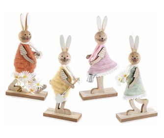 db fa húsvéti nyuszi figurából álló készlet 11x4x22,5 cm