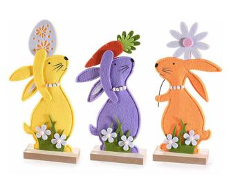 3 darabos húsvéti nyuszi figura szett, 15,5x5x30 cm