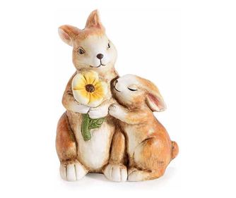 Kerámia húsvéti nyuszi figura 9,5x8x12 cm
