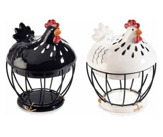 2 darabos dekoratív tyúk tál szett 15x14,5x19,5 cm