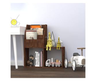 Dětský stojan na časopisy, hnedý dub, 71x30x78,5cm, kompozitní dřevo