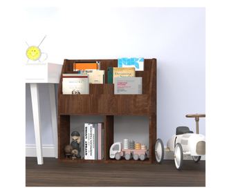 Dětský stojan na časopisy, hnedý dub, 71x30x78,5cm, kompozitní dřevo