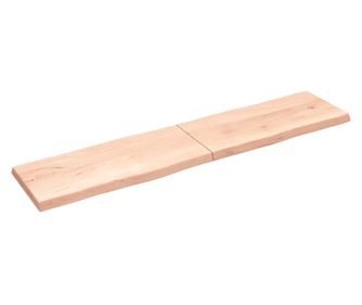 Masszv tlgyfa asztallap, kezeletlen, 220x50x6 cm, organikus kontrral