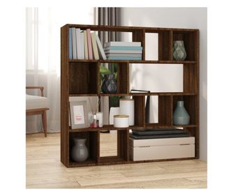 Polica/pregrada za sobu, smeđi hrast, 105x24x102 cm