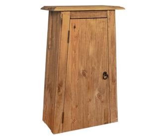 Frdszobai fali szekrny, jrahasznostott tmr fenyfa, 42x23x70 cm