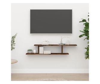 Függőleges füstölt tölgy TV állvány 125x18x23 cm fa