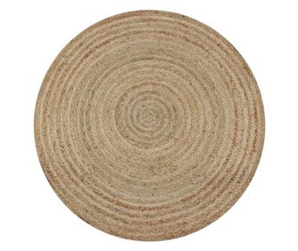 Preprosta juta preproga, 150 cm, okrogla