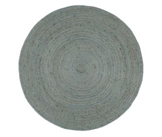 Preprosto ročno izdelan preproga, olivno zelena, 210 cm, juta, okrogla