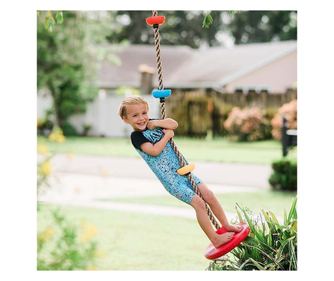 Dětské šplhací lano a houpačka 2 v 1