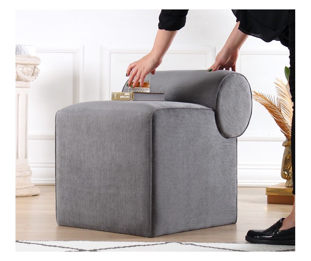 Stool, Linburg Ottoman - Grey