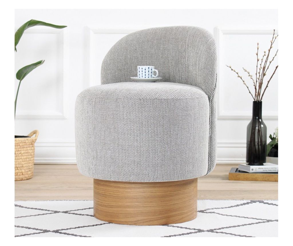 Stool, Barren Pouf - Grey