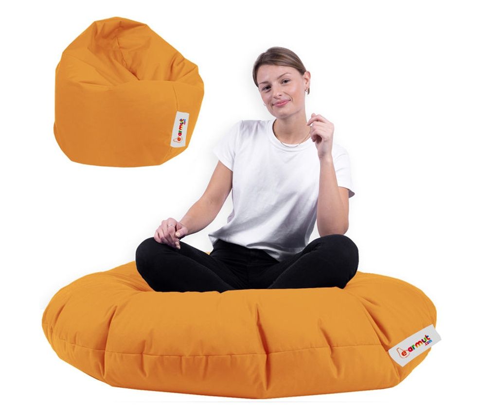 Градинска торба за боб, Iyzi 100 Cushion Pouf - Orange 