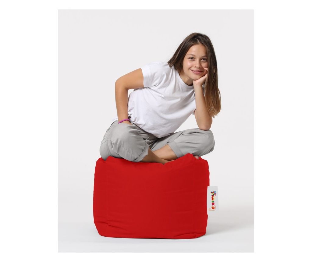Garden Pouffe, kvadratni puf - rdeč 