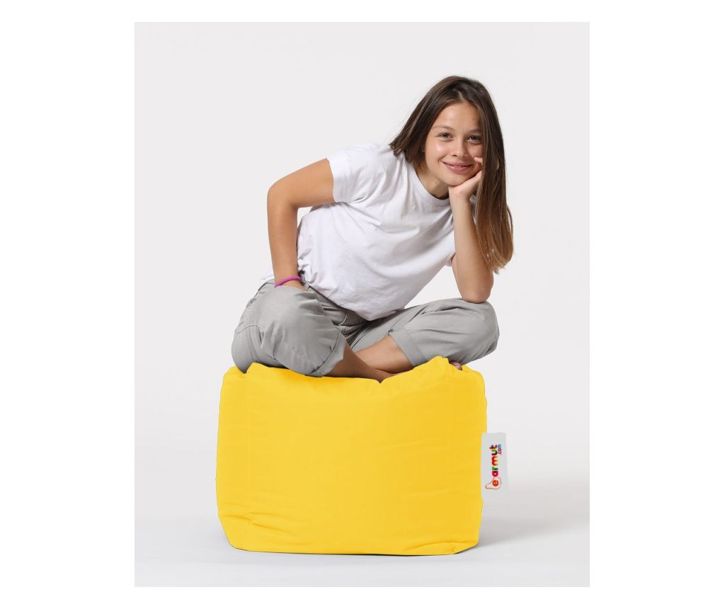 Garden Pouffe, kvadratni puf - rumen 