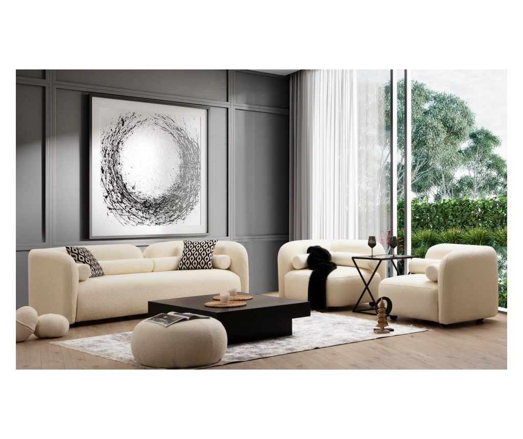 Loveseat, Victoria Bouclette - Cream