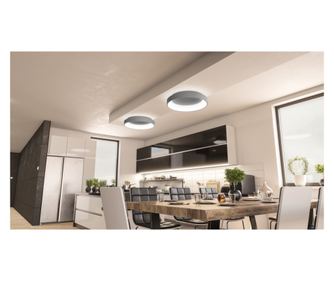 Plafoniera Led Wofi Shay  Dimabila Lumina Calda 3000K 28000 Lumeni 30W Gri Antracit