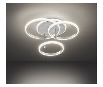 Lustra  Led Wofi Lena Dimabila 3000K 3000 lumeni 34,5W Argintie